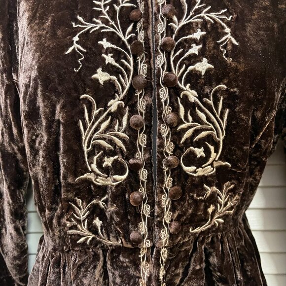 Stetson Velvet Embroidered Tunic Top • Vintage Western - Picture 3 of 11